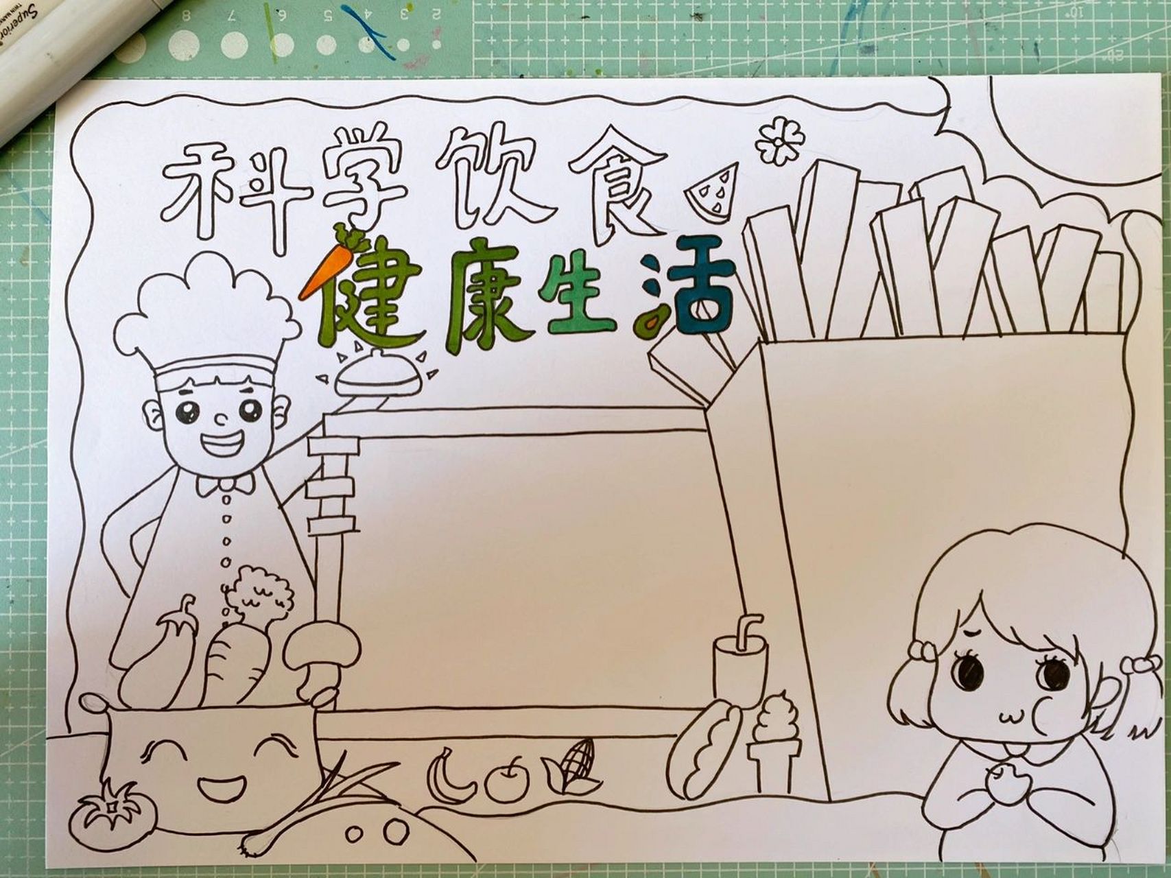 健康饮食手抄报(健康饮食手抄报一等奖)